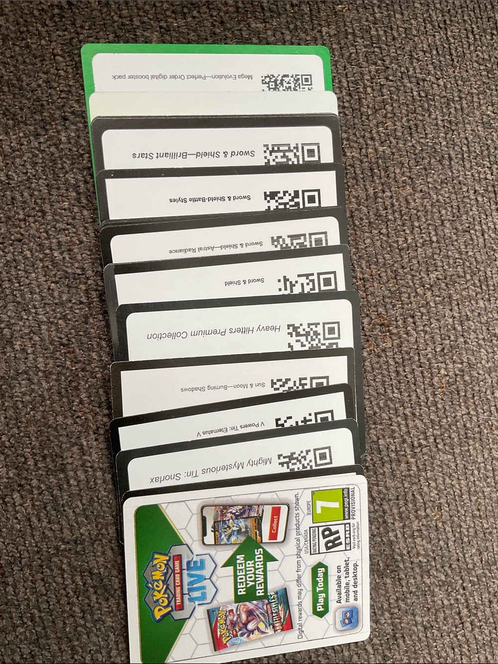 Pokémon TCG Code Card Pack - 1 White & Green Single Cards 21 others